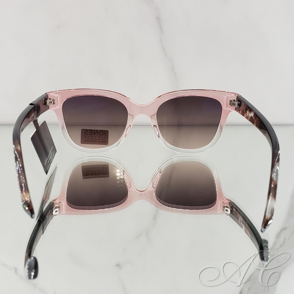 Jones New York Sunglasses Crystal Pink Cat Eye Translucent Tortoise Shell Trim - Picture 4 of 4